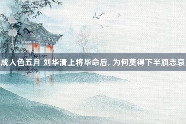 成人色五月 刘华清上将毕命后, 为何莫得下半旗志哀