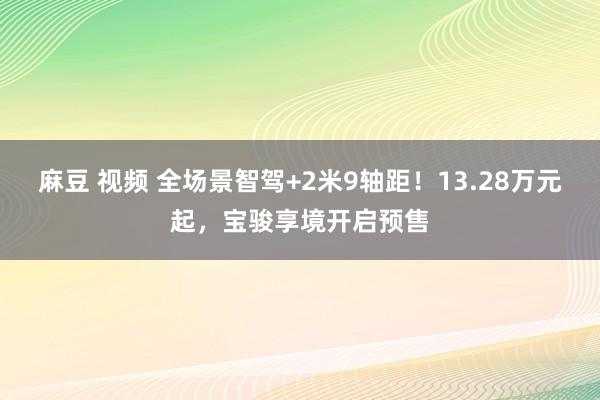 麻豆 视频 全场景智驾+2米9轴距！13.28万元起，宝骏享境开启预售